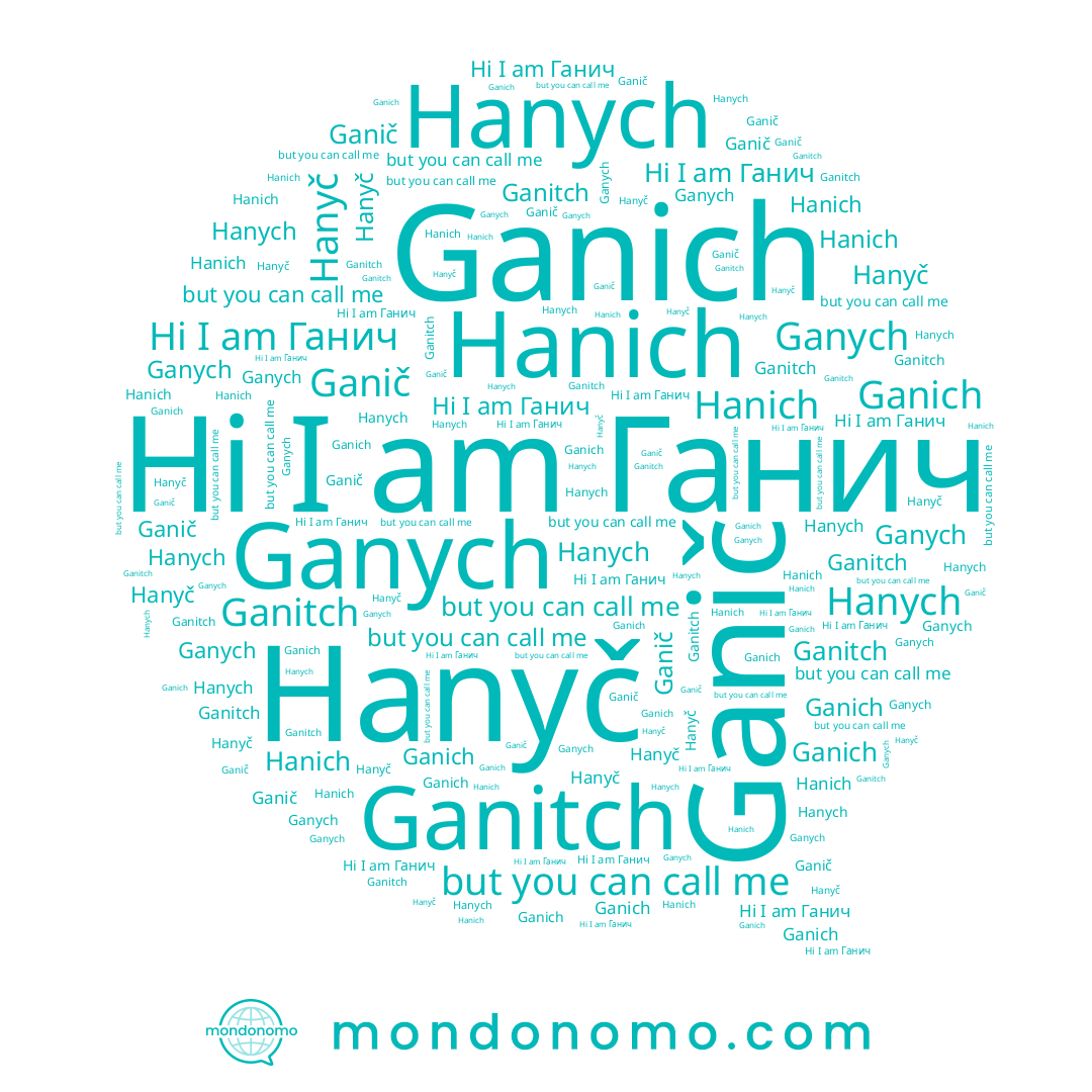 name Ganych, name Ганич, name Hanych, name Hanich, name Ganich, name Ganitch
