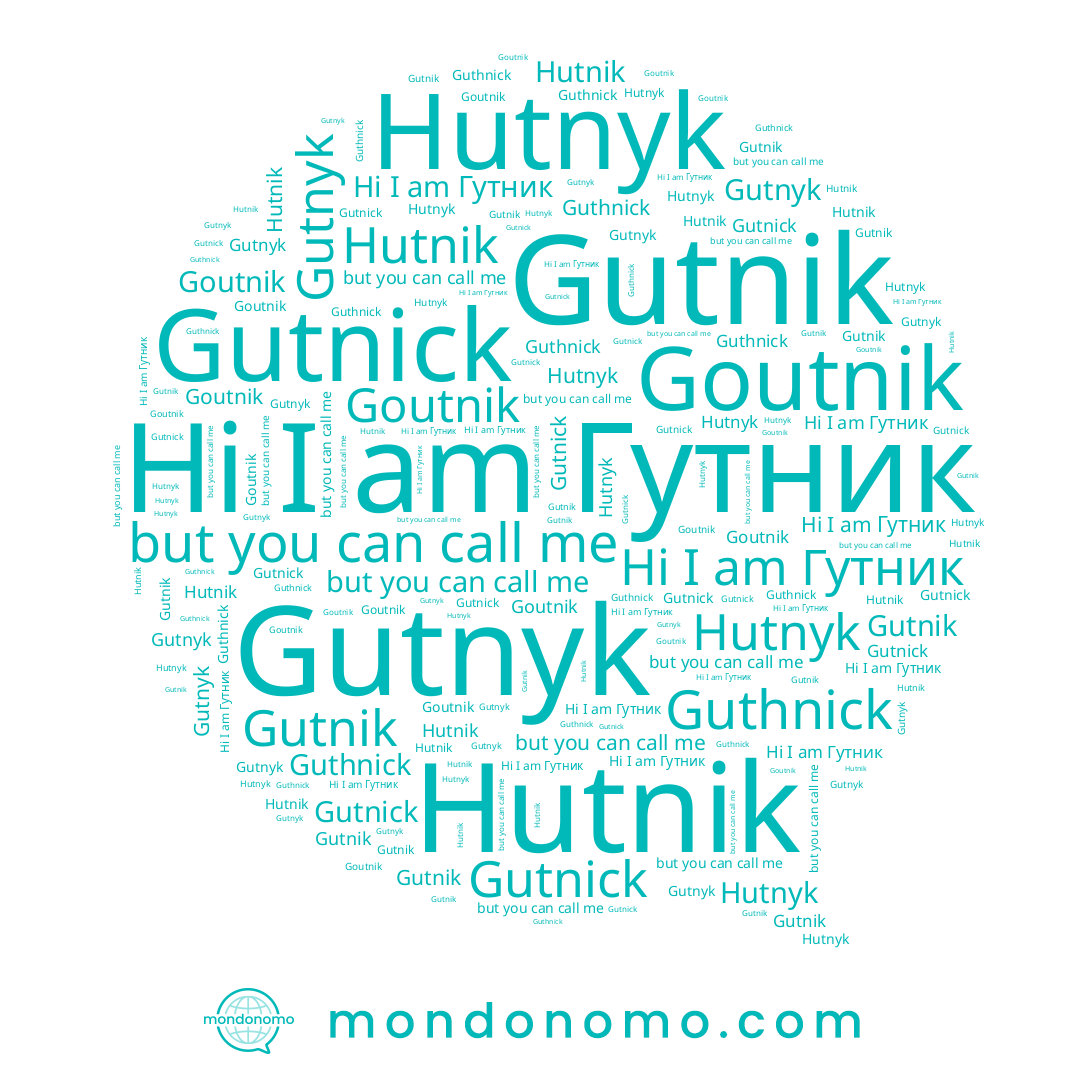 name Gutnick, name Gutnik, name Hutnyk, name Goutnik, name Gutnyk, name Guthnick, name Hutnik, name Гутник