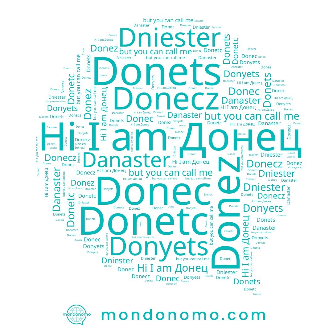 name Donecz, name Donyets, name Dniester, name Donetc, name Danaster, name Донец, name Donez, name Donets