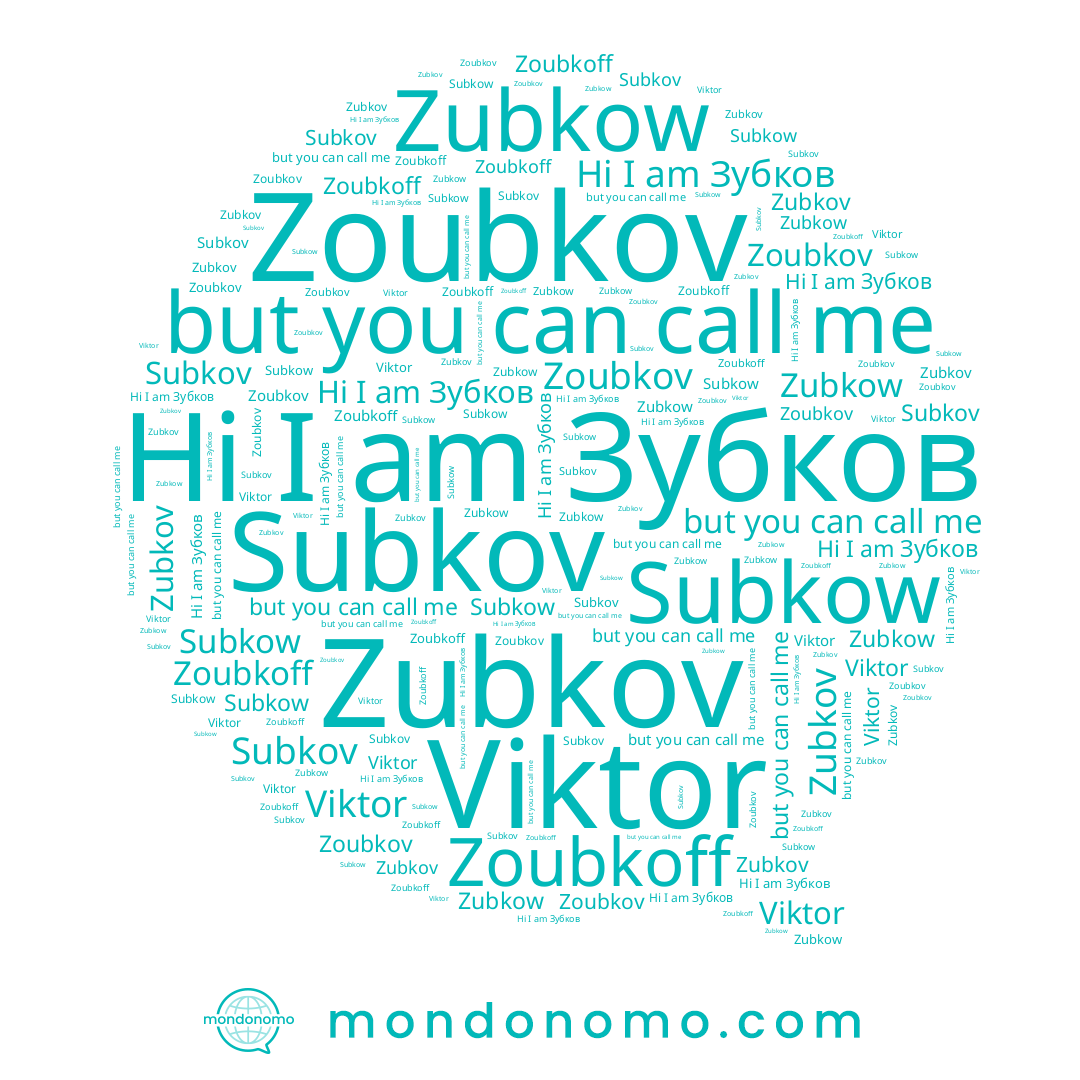 name Zoubkoff, name Viktor, name Zubkow, name Зубков, name Zoubkov, name Zubkov, name Subkow