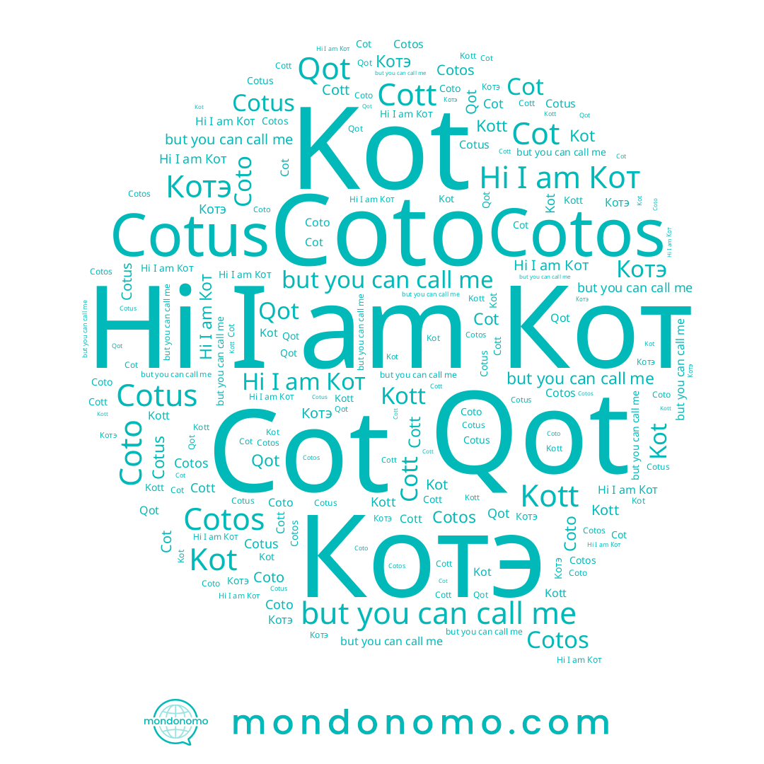 name Cotos, name Кот, name Kot, name Cotus, name Cot, name Котэ, name Coto, name Qot, name Cott, name Kott
