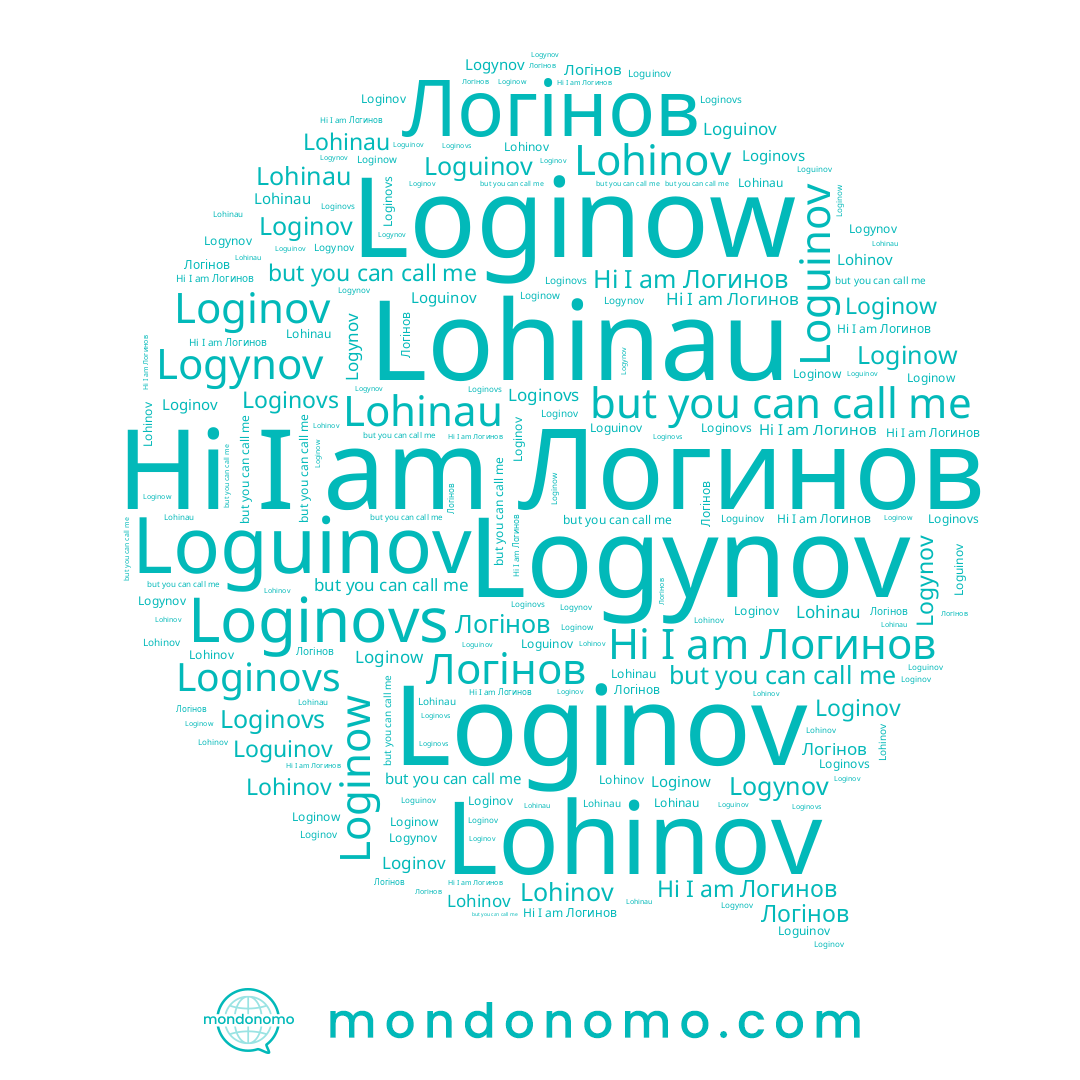 name Loginov, name Lohinov, name Loguinov, name Loginow, name Логінов, name Lohinau, name Логинов