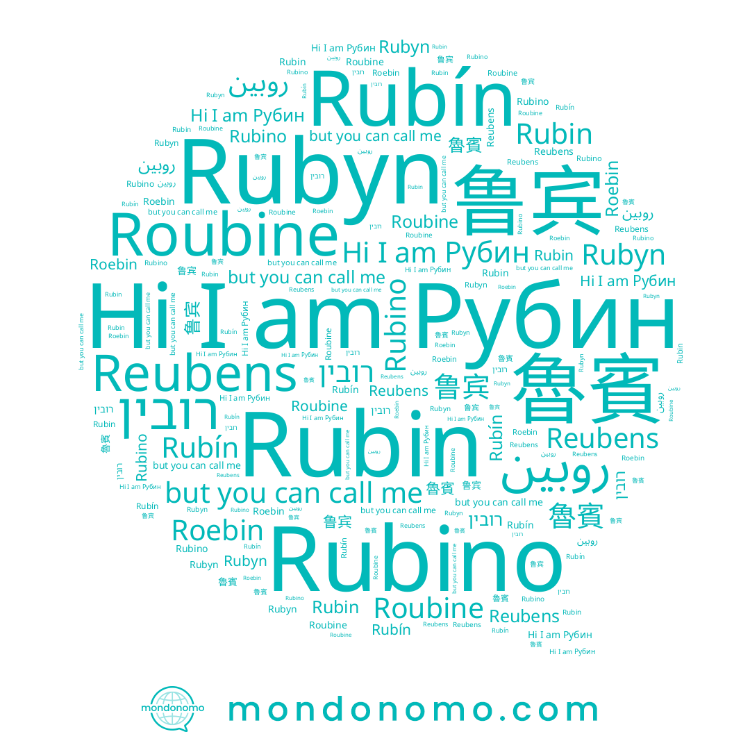 name Rubin, name Roubine, name Reubens, name 鲁宾, name 魯賓, name Roebin, name Rubino, name Рубин, name روبين, name Rubyn, name Rubín, name רובין