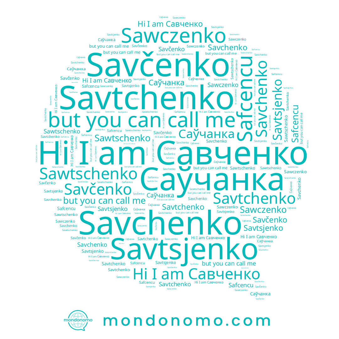 name Savčenko, name Саўчанка, name Sawtschenko, name Sawczenko, name Safcencu, name Savchenko, name Савченко, name Savtchenko