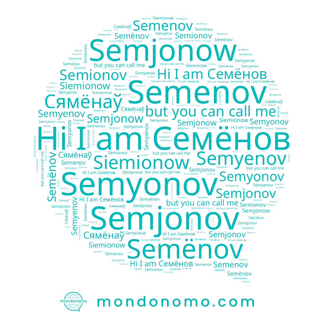 name Semënov, name Semenov, name Semjonov, name Semyonov, name Semjonow, name Semyenov, name Сямёнаў, name Semionov, name Семёнов
