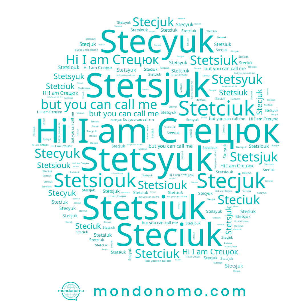 name Stecyuk, name Steciuk, name Stetsjuk, name Stetciuk, name Stetsiuk, name Стецюк, name Stetsiouk, name Stecjuk, name Stetsyuk