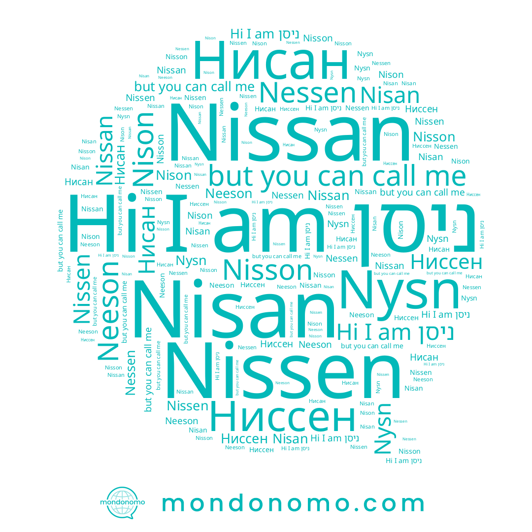 name Nissen, name Нисан, name ניסן, name Neeson, name Nessen, name Nisson, name Nisan, name Nison, name Nissan, name Ниссен
