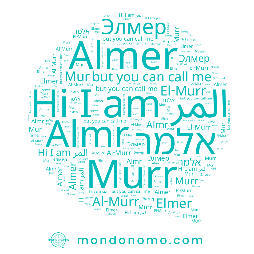 name Al-Murr, name Almer, name Mur, name Murr, name المر, name Elmer, name Элмер, name El-Murr, name אלמר