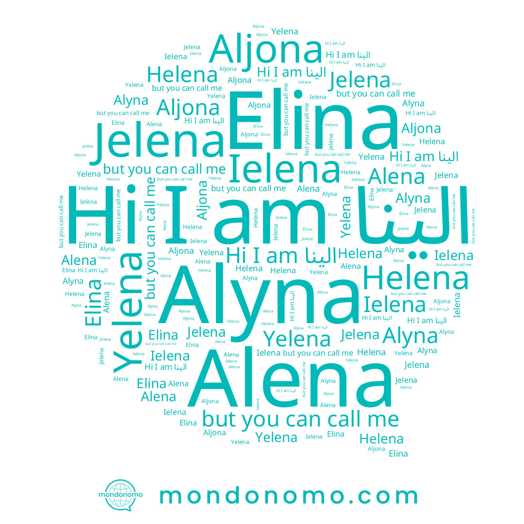 name Alyna, name Yelena, name Alena, name Helena, name الينا, name Jelena, name Alina, name Ielena, name Elina, name Aljona