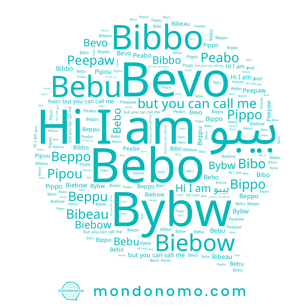 name Bebo, name Bippo, name Pipou, name Bibo, name Beppu, name Bybw, name Bibeau, name Bibbo, name Beppo, name Peepaw, name Bevo, name بيبو, name Peabo, name Pippo
