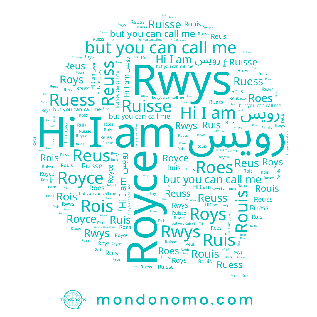 name Ruis, name رويس, name Rouis, name Ruisse, name Royce, name Reuss, name Reus, name Ruess, name Roys, name Roes, name Rois
