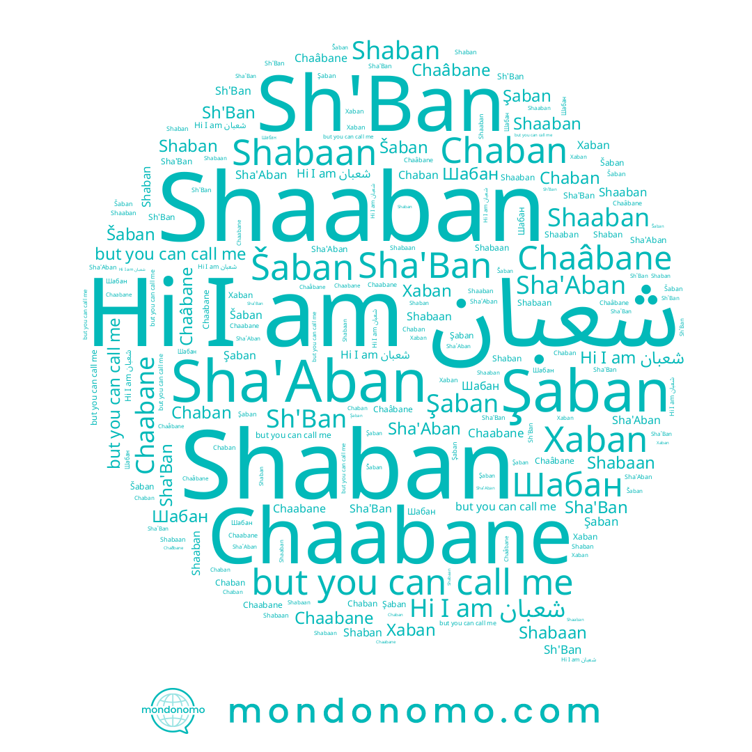 name Shabaan, name Shaaban, name Şaban, name Šaban, name Шабан, name Sha'Ban, name Chaban, name Sh'Ban, name Shaban, name Chaâbane, name Xaban, name Chaabane, name Sha'Aban, name شعبان