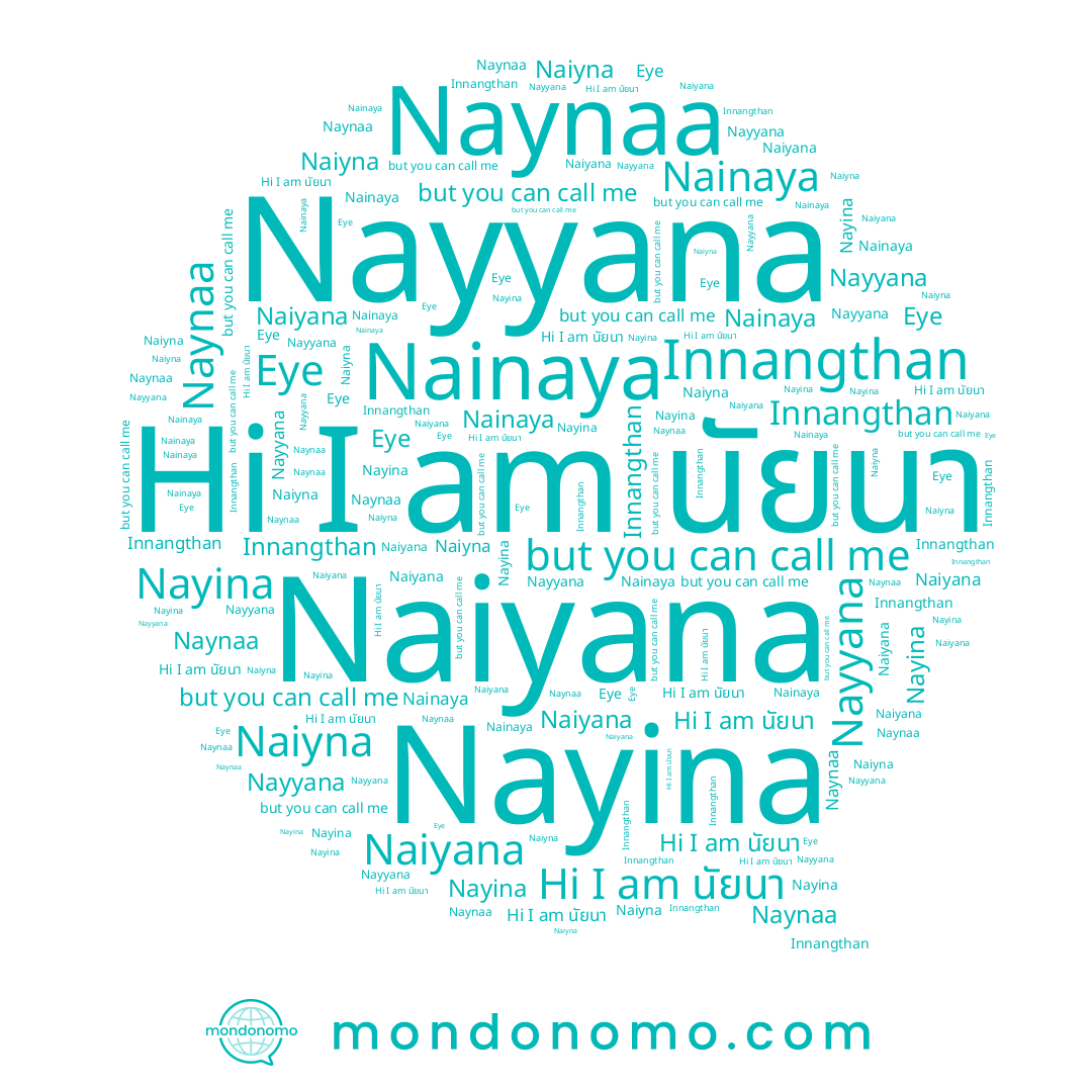 name Naynaa, name Naiyana, name Nayyana, name Innangthan, name นัยนา, name Nainaya, name Nayina, name Naiyna
