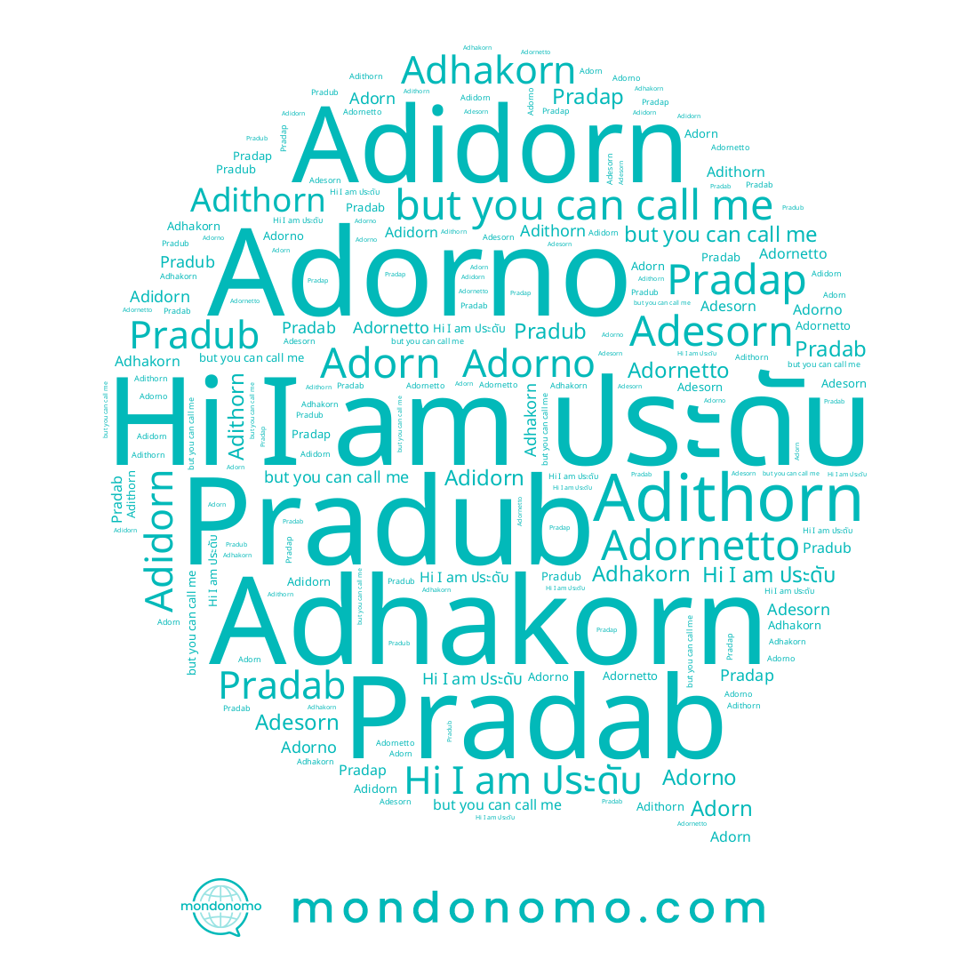 name ประดับ, name Adhakorn, name Pradab, name Adidorn, name Adesorn, name Pradap, name Pradub, name Adithorn, name Adorno, name Adornetto