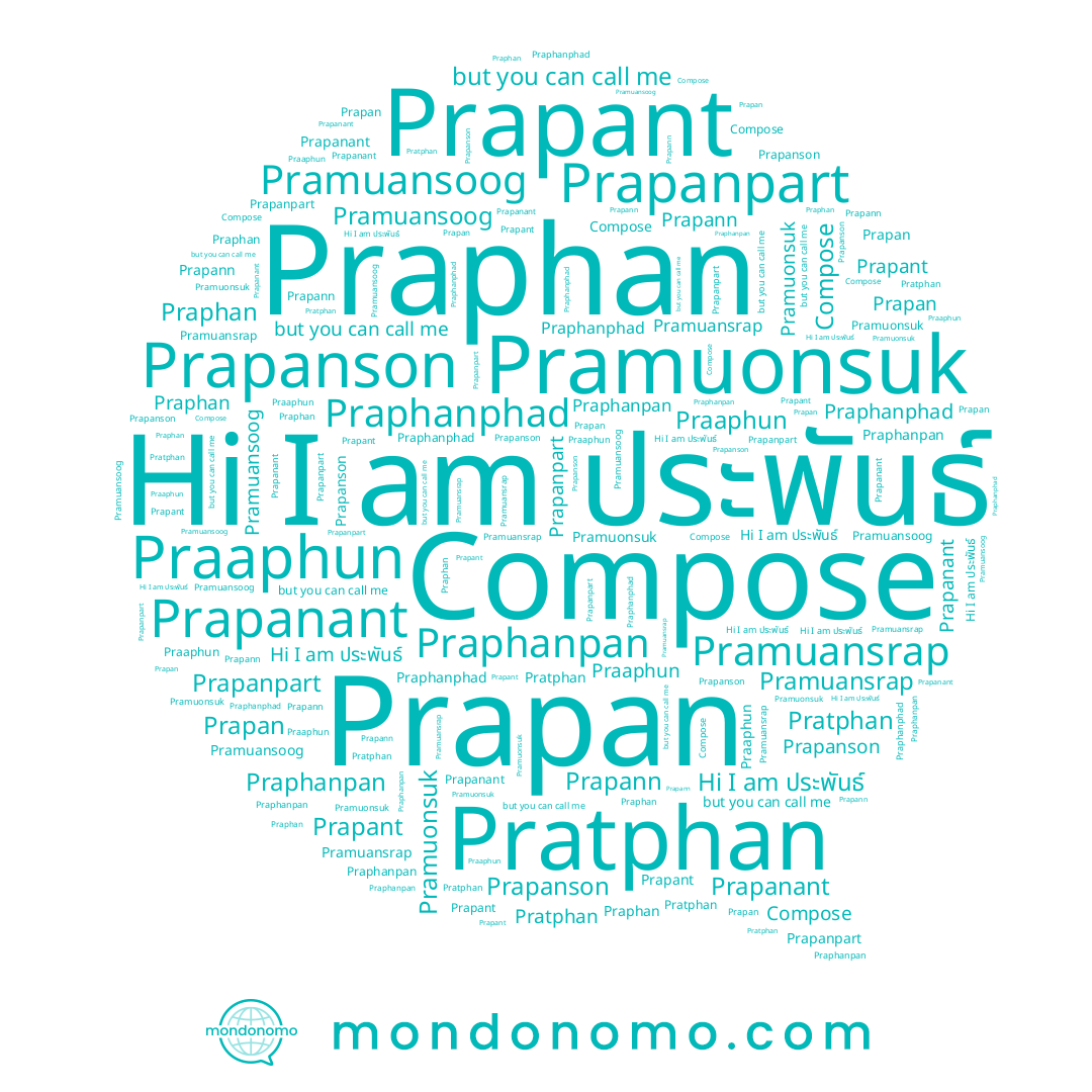 name Prapanant, name Pramuansrap, name Pramuonsuk, name Prapann, name Praphanpan, name Praaphun, name Pratphan, name Prapant, name Prapanson, name Praphan, name ประพันธ์, name Pramuansoog, name Prapanpart, name Prapan, name Praphanphad