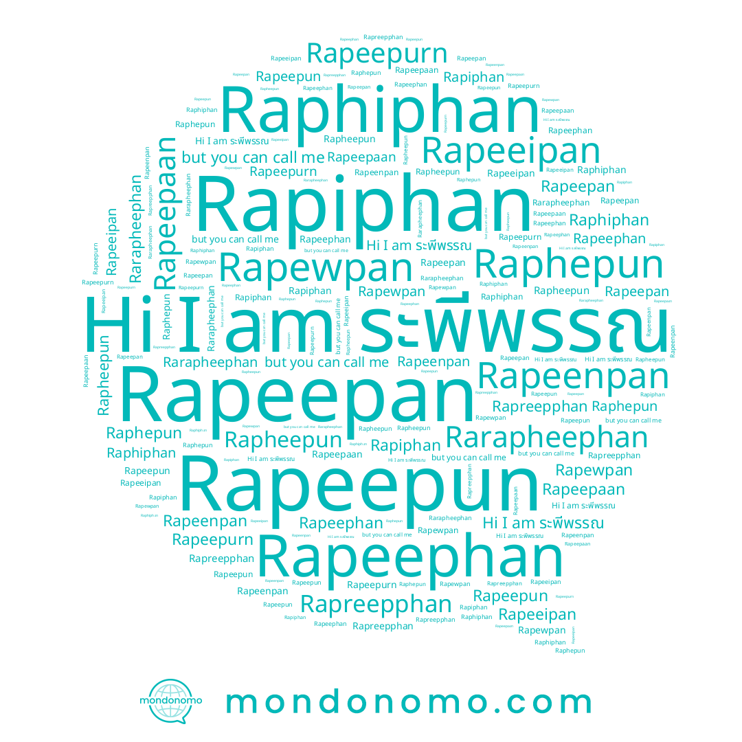 name Raphiphan, name Rapeepurn, name Raphepun, name Rapeephan, name Rarapheephan, name Rapiphan, name Rapewpan, name ระพีพรรณ, name Rapeepaan, name Rapheepun, name Rapreepphan, name Rapeepan, name Rapeepun, name Rapeeipan, name Rapeenpan
