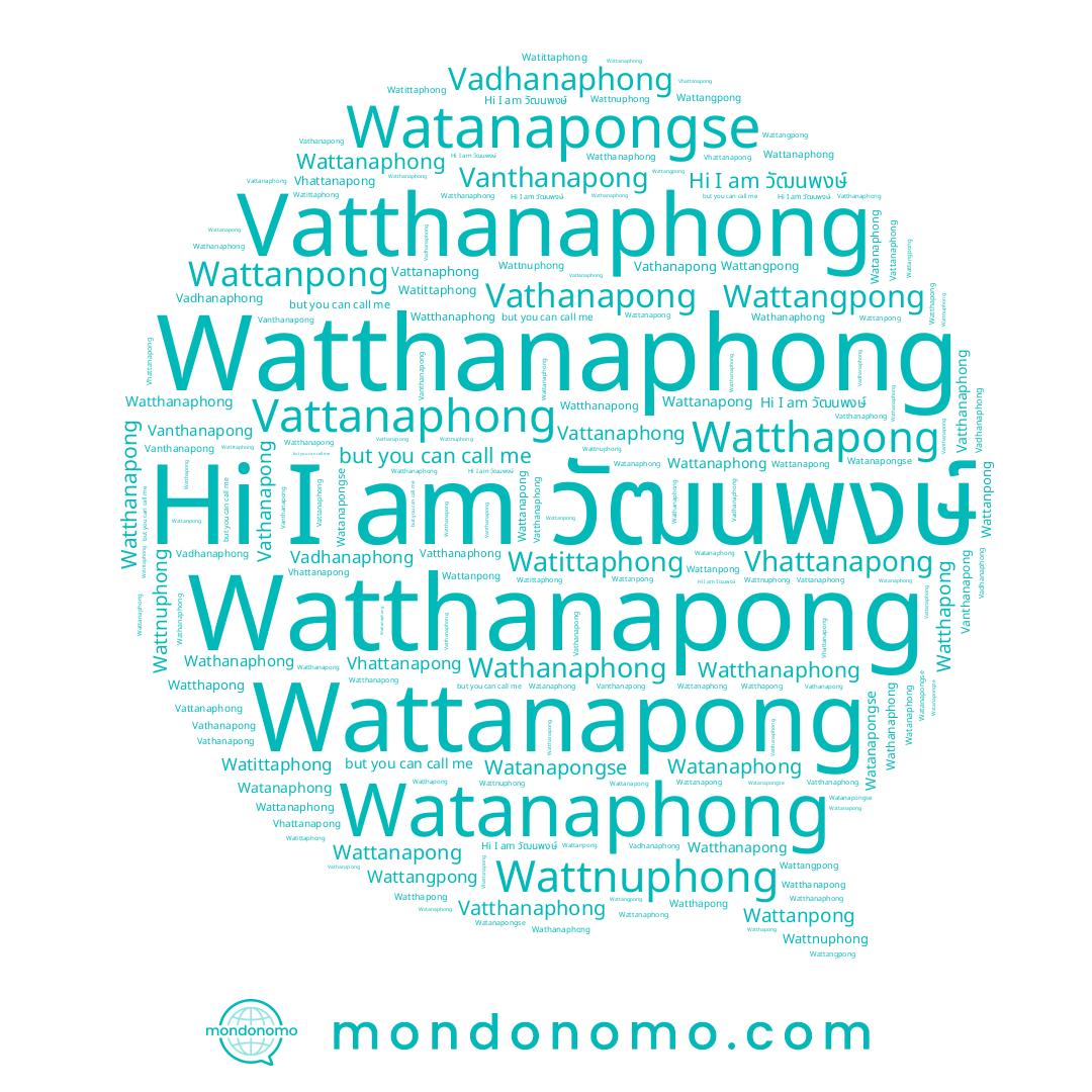 name Vathanapong, name Vanthanapong, name Watthanapong, name Wathanaphong, name Watittaphong, name Vhattanapong, name Watthapong, name Watthanaphong, name Vatthanaphong, name Vattanaphong, name Wattanaphong, name วัฒนพงษ์, name Wattanapong, name Wattnuphong, name Vadhanaphong, name Watanaphong, name Wattangpong, name Watanapongse, name Wattanpong