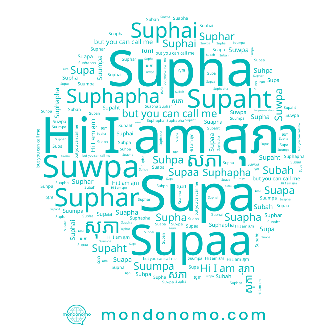 name Suphar, name Suphapha, name สุภา, name Supaa, name សុភា, name Suumpa, name សភា, name Suphai, name Supaht, name Suwpa, name Supa, name Subah, name Suapa, name Suhpa, name Suapha, name Supha