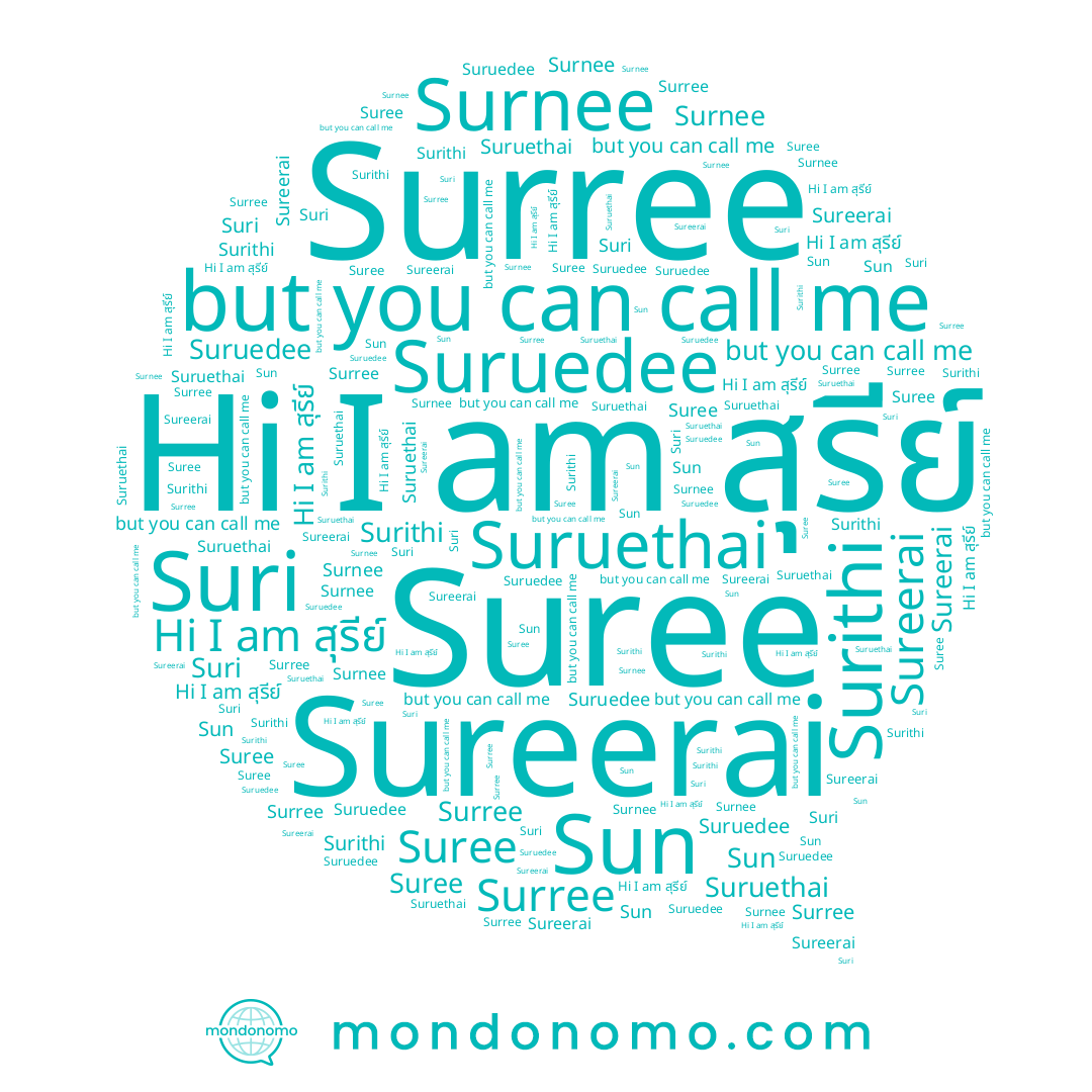 name Suruedee, name Suruethai, name Surree, name Surithi, name Surnee, name Sureerai, name สุรีย์, name Suri, name Sun, name Suree