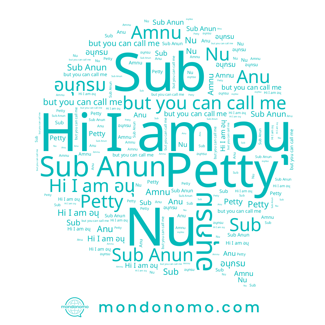 name Amnu, name Anu, name Petty, name Nu, name อนุกรม, name อนุ, name Sub Anun