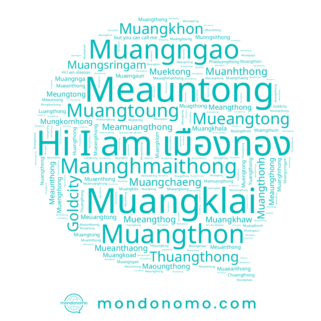 name Meangthong, name Meuanthong, name Yuangthong, name Muangchaeng, name Muaenthong, name Mueanthaong, name Mueanthong, name Muaeanthong, name Muangthon, name Mueangthong, name Muengtong, name Muangkhaw, name Muangklom, name Muektong, name Huangthong, name Meauntong, name Muangngao, name Meuangtong, name เมืองทอง, name Meaungthong, name Meamuangthong, name Meungtong, name Muangtoung, name Mueangthog, name Phaoluangthong, name Mamuangthong, name Thuangthong, name Muongsithong, name Mueangtong, name Muangklai, name Muangthong, name Muangkoad, name Muanghthong, name Muengthum, name Maunghmaithong, name Mungkornhong, name Muangkhala, name Muangthonh, name Luangthong, name Muangkhon, name Muangsringam, name Muanhthong, name Muangnga, name Maoungthong, name Chuangthong, name Muaengaun, name Nuangthong, name Meaunthong, name Muengthong, name Muagthong, name Muangtong