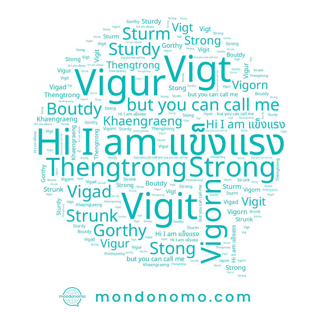 name แข็งแรง, name Stong, name Strong, name Vigt, name Vigit, name Vigad, name Vigur, name Thengtrong, name Strunk, name Sturm, name Vigorn, name Sturdy, name Gorthy, name Boutdy, name Khaengraeng
