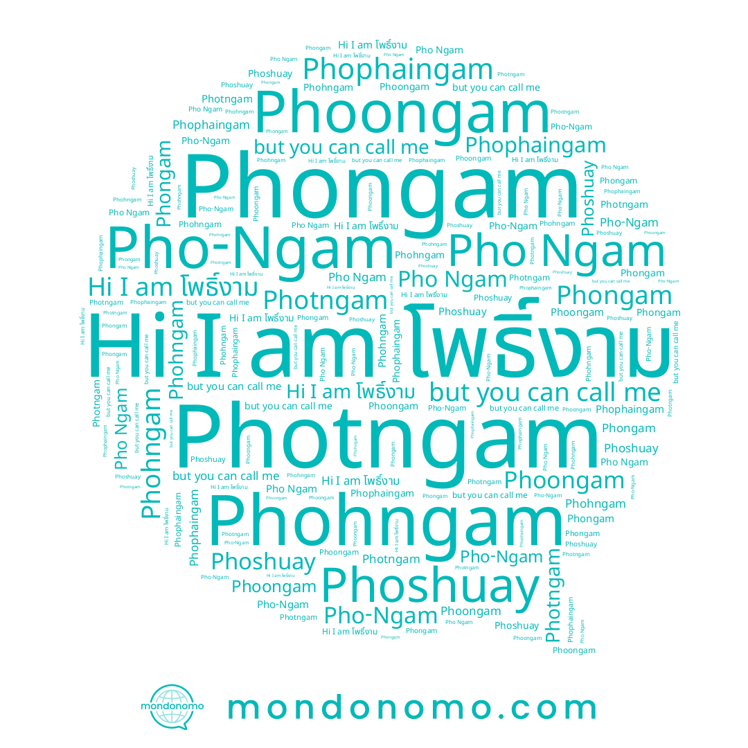 name Photngam, name Pho-Ngam, name Phophaingam, name Phoshuay, name Phongam, name Phohngam, name โพธิ์งาม, name Phoongam