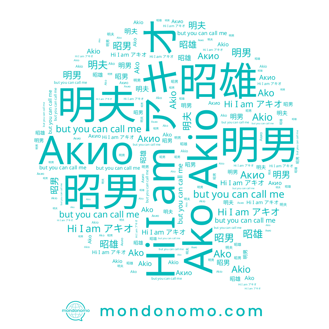 name 明夫, name アキオ, name 昭男, name Ako, name 明男, name 昭雄, name Akio, name Акио