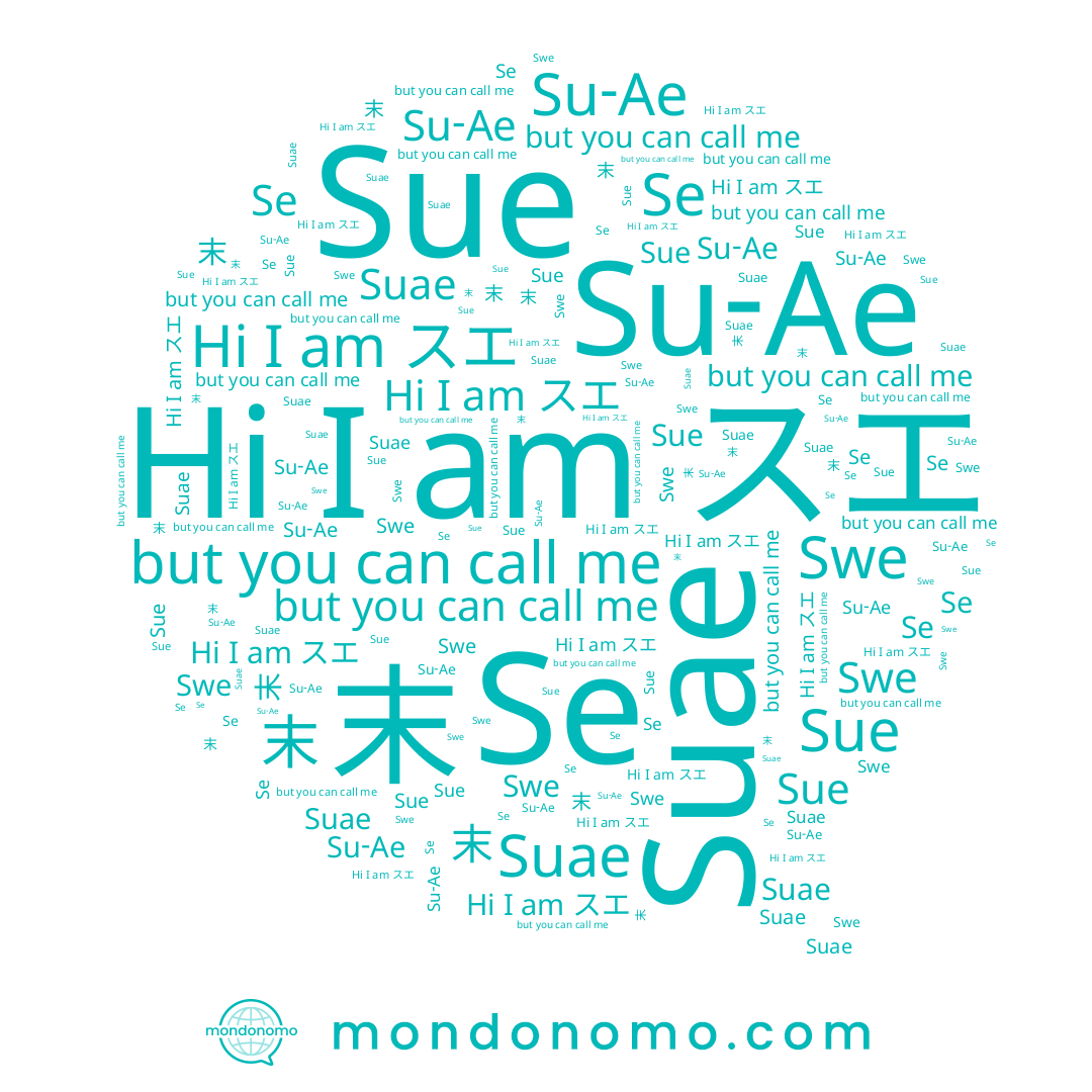 name 수애, name 末, name Su-Ae, name Swe, name Sue, name Se, name スエ, name Suae