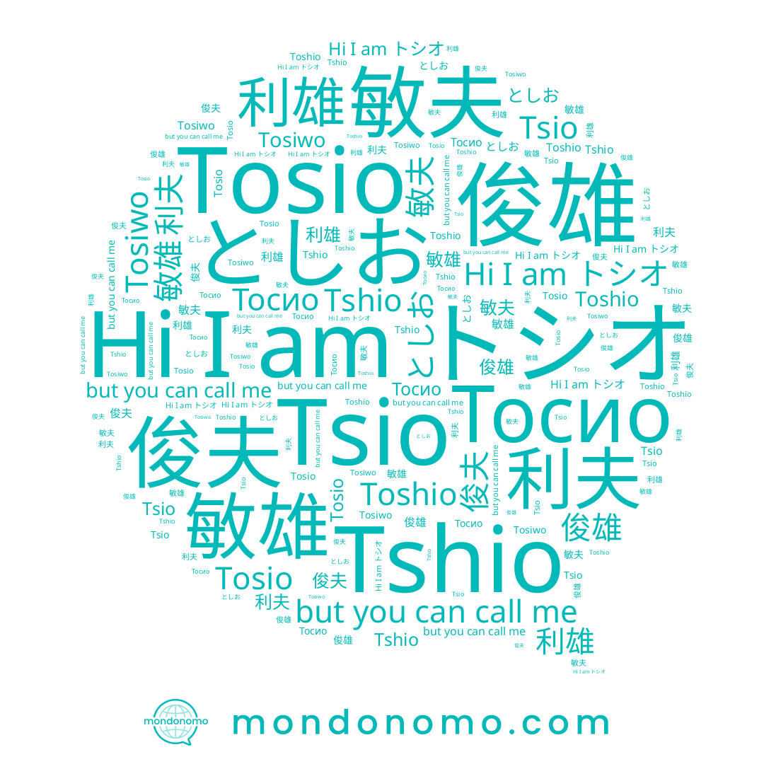 name トシオ, name 俊夫, name Тосио, name 俊雄, name Tosio, name Toshio, name Tsio, name 敏雄, name 利雄, name 敏夫, name としお, name 利夫, name Tshio