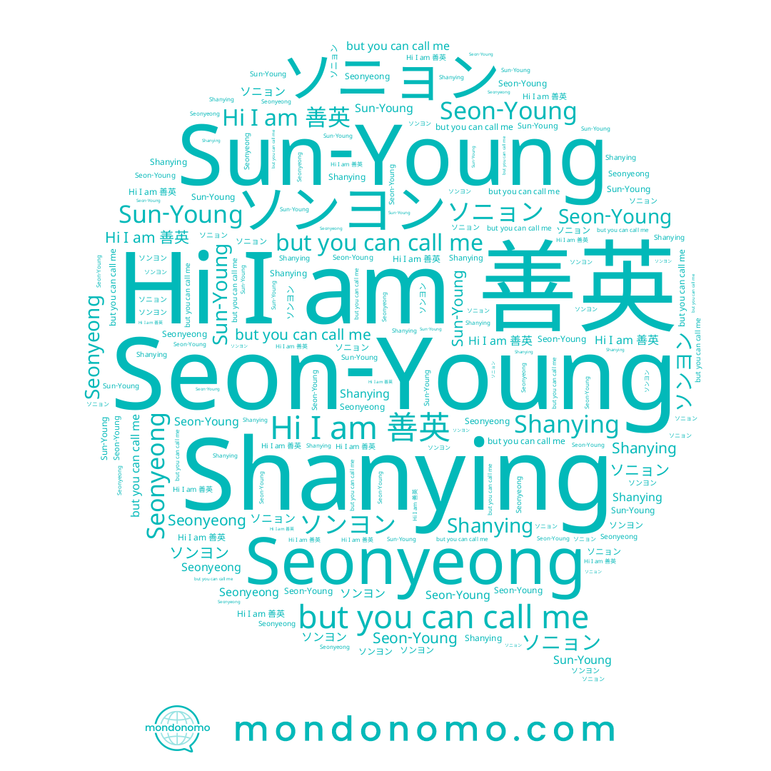 name Seonyeong, name Sun-Young, name ソニョン, name 선영, name Shanying, name Seon-Young, name 善英, name ソンヨン