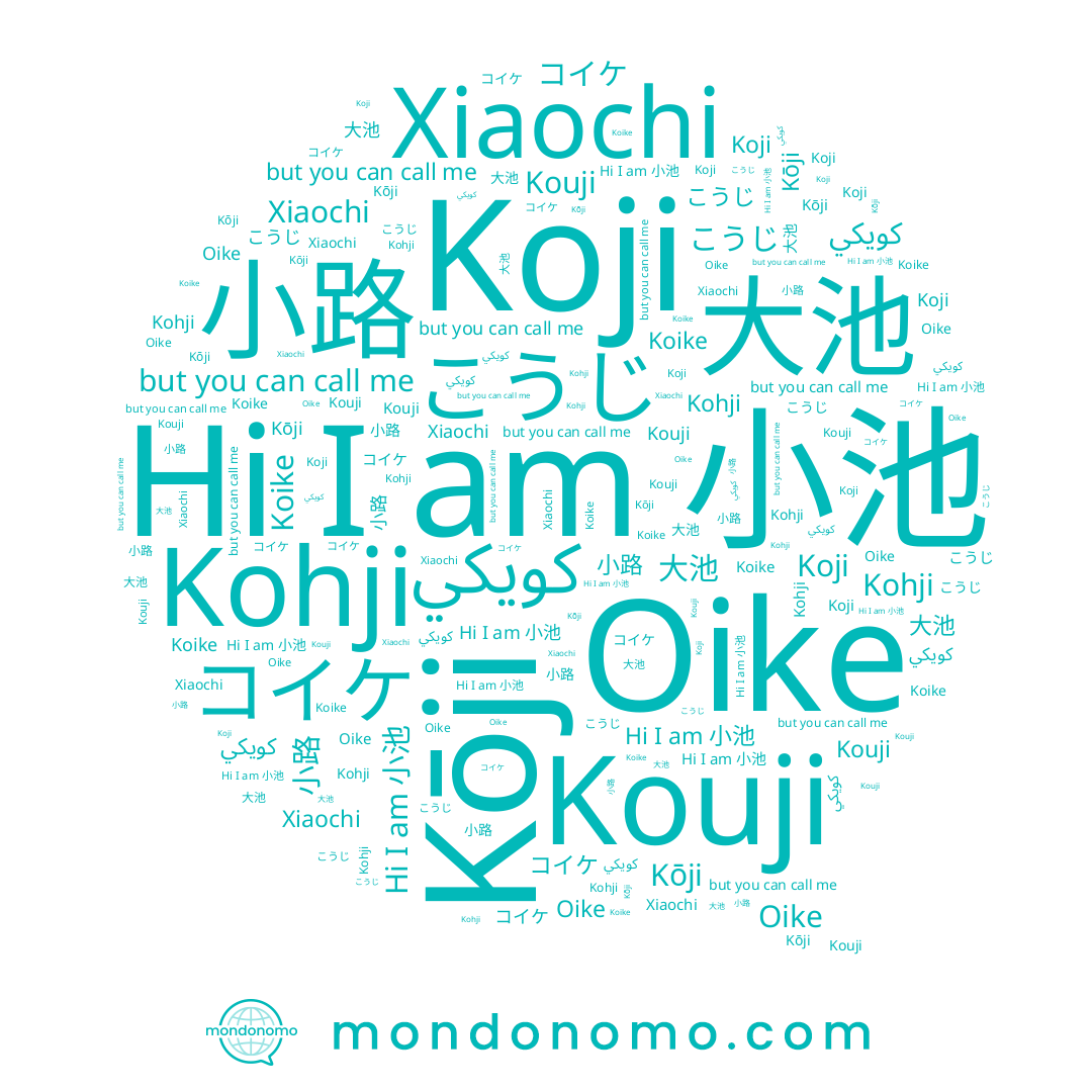 name 小池, name こうじ, name كويكي, name Koike, name コイケ, name Kouji, name 大池, name 小路, name Oike, name Kōji, name Koji, name Kohji