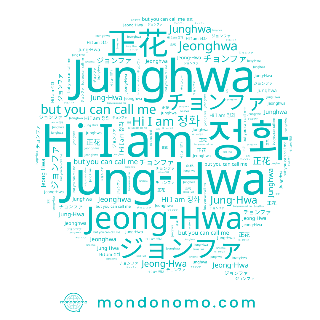 name 정화, name Jung-Hwa, name Junghwa, name Jeonghwa, name ジョンファ, name チョンファ, name Jeong-Hwa, name 正花