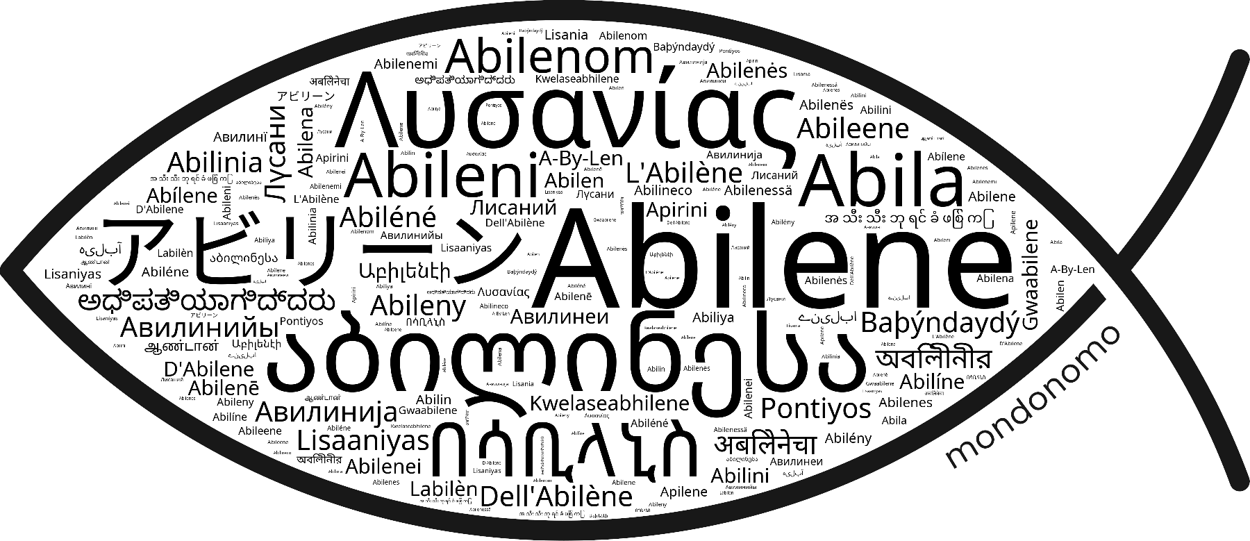 Name Abilene in the world's Bibles