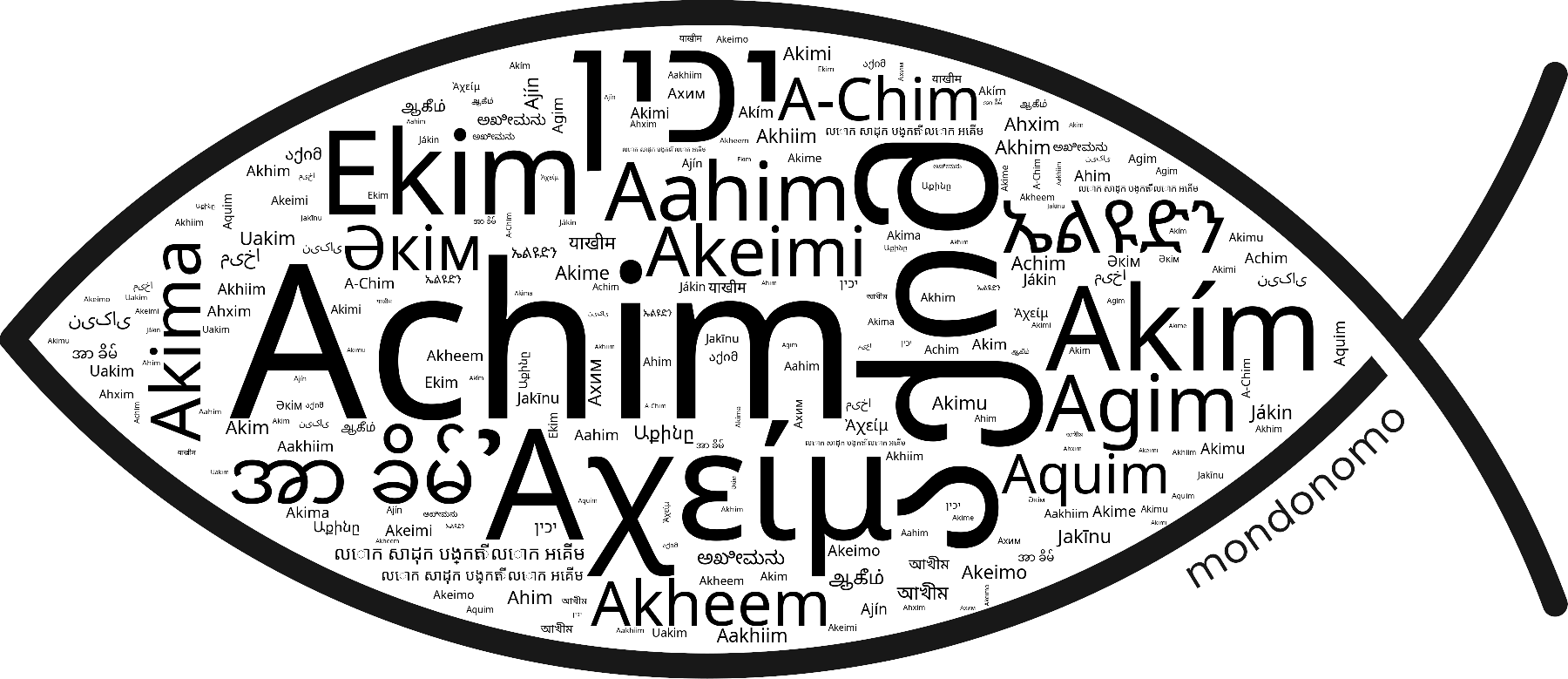 Name Achim in the world's Bibles
