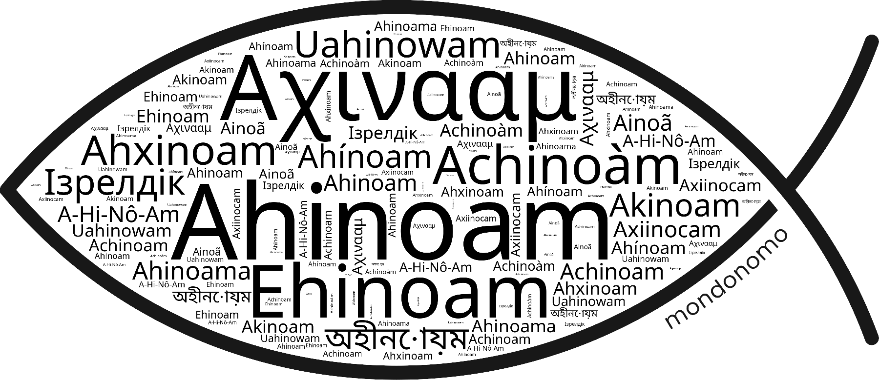 Name Ahinoam in the world's Bibles