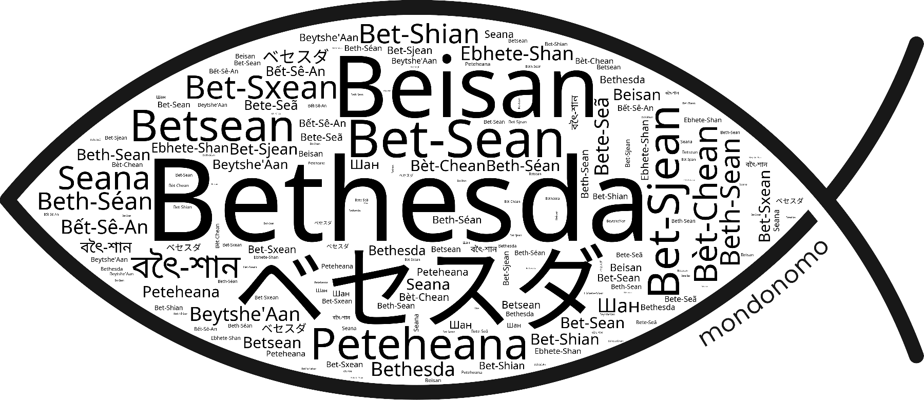 Name Bethesda in the world's Bibles