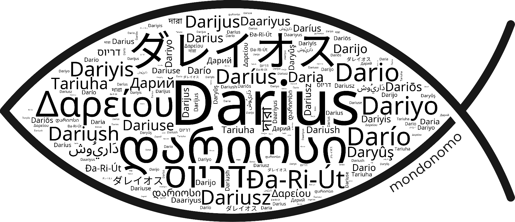 Name Darius in the world's Bibles