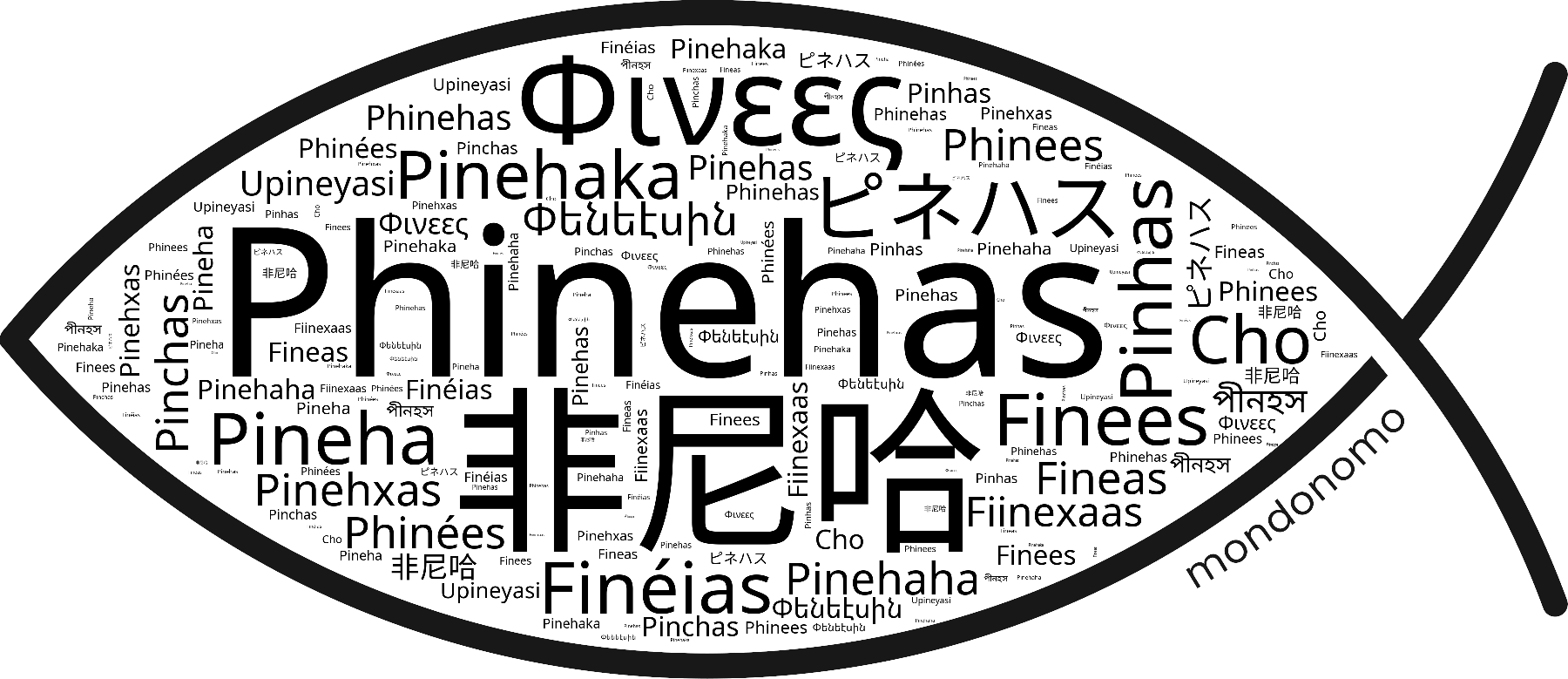 Name Phinehas in the world's Bibles