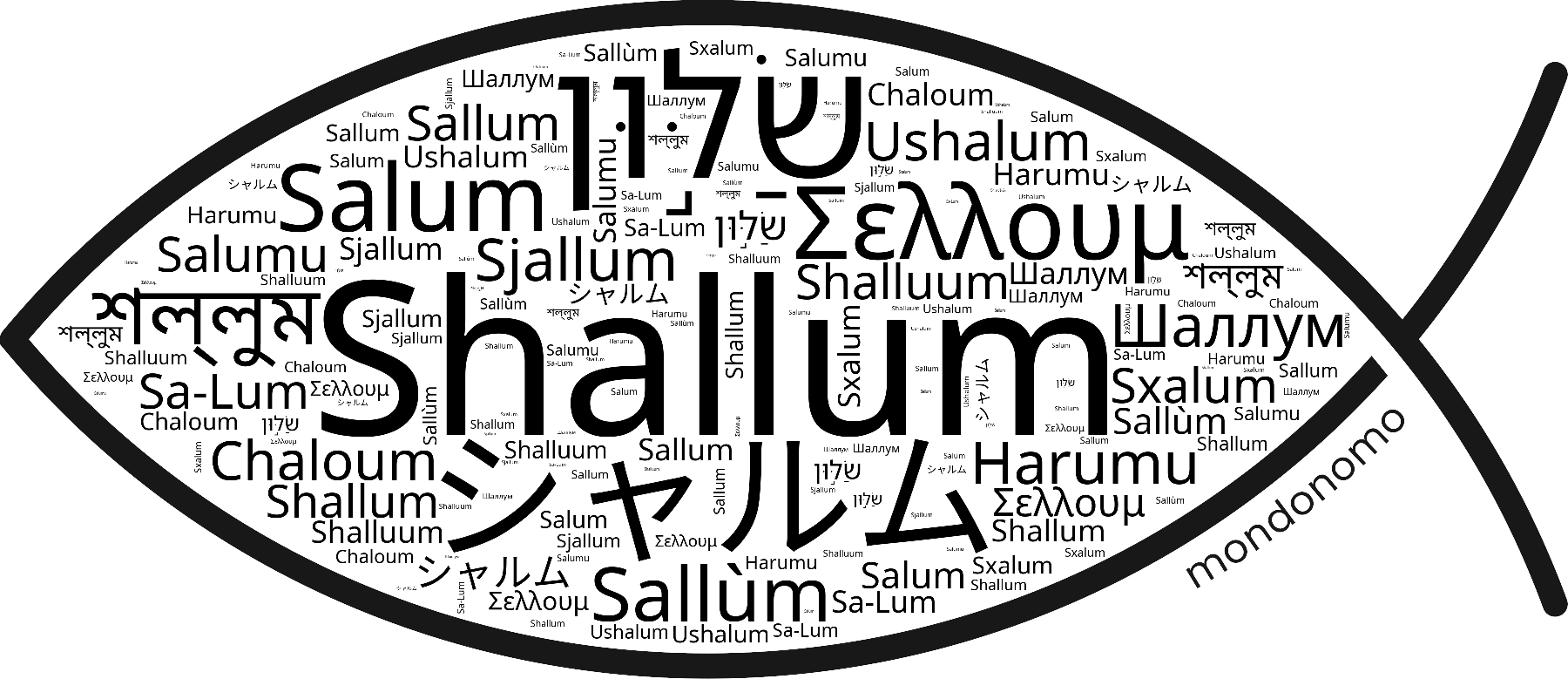 Name Shallum in the world's Bibles