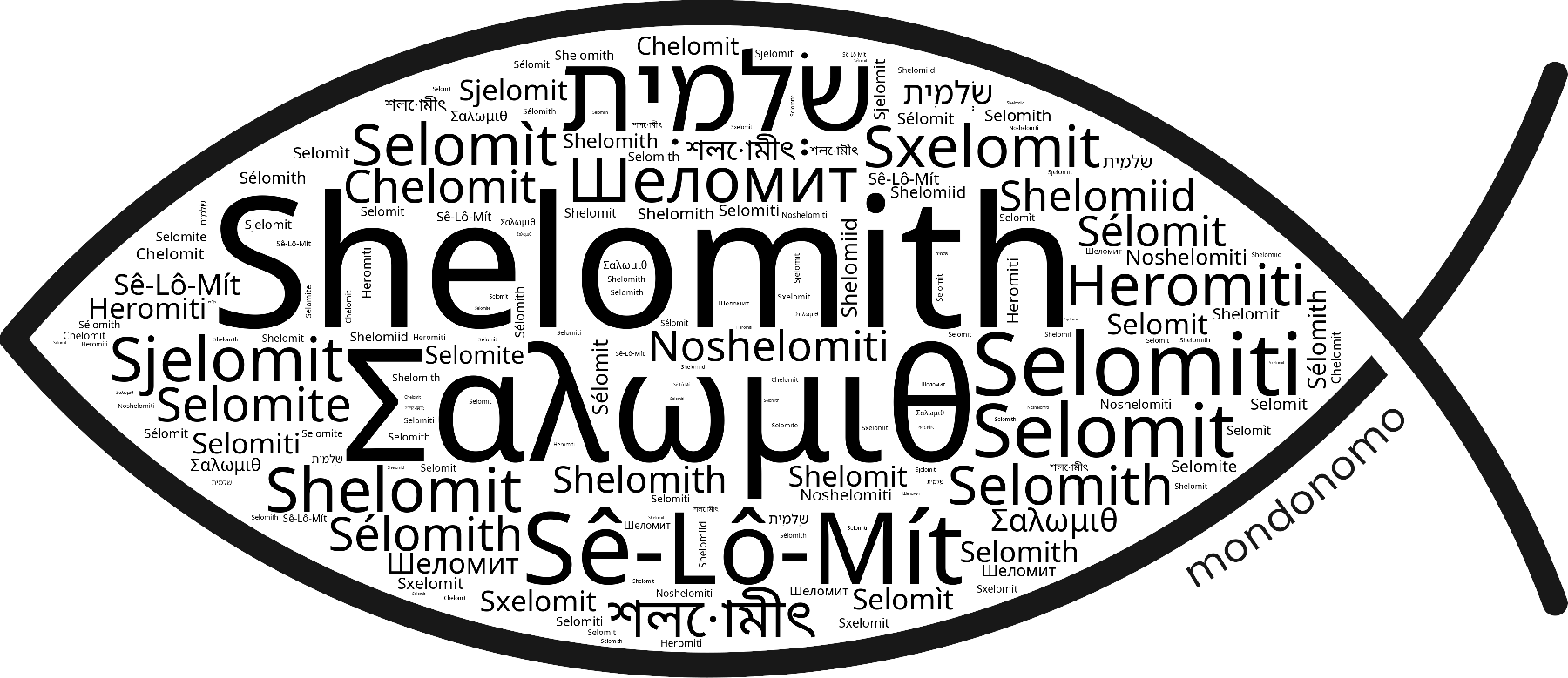 Name Shelomith in the world's Bibles